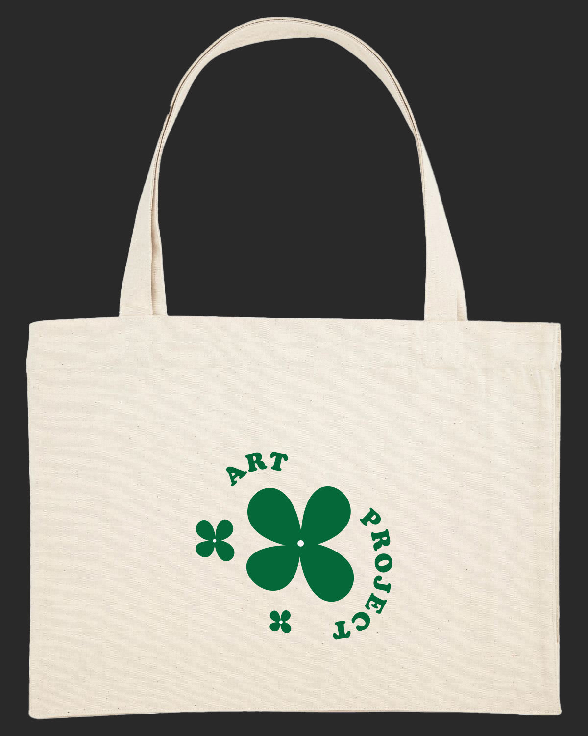 customize your own sustainable shopping bag made of 80% recycled organic cotton.